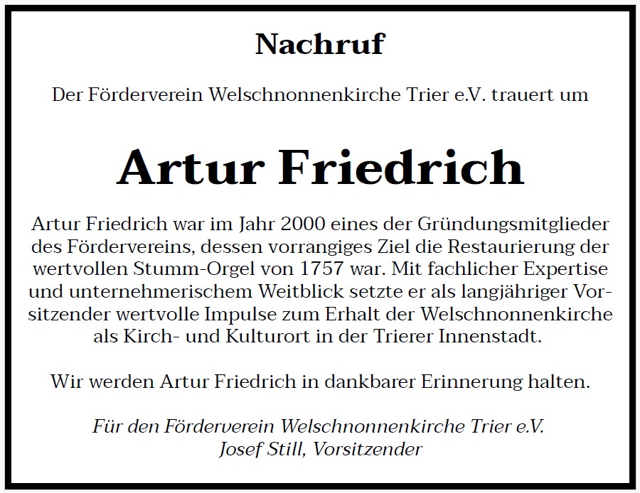 Nachruf 2025